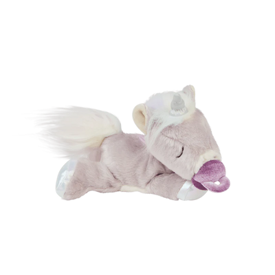 baby unicorn that is lavender with with a unicorn pacifier 