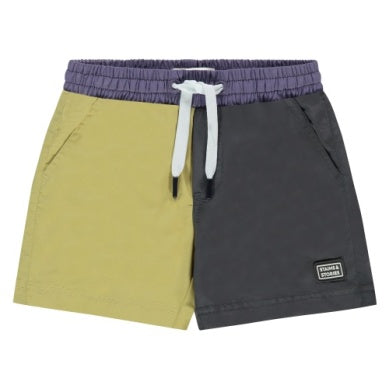Boys Swimwear | Shorts- Dark Gray and Mustard | BABYFACE