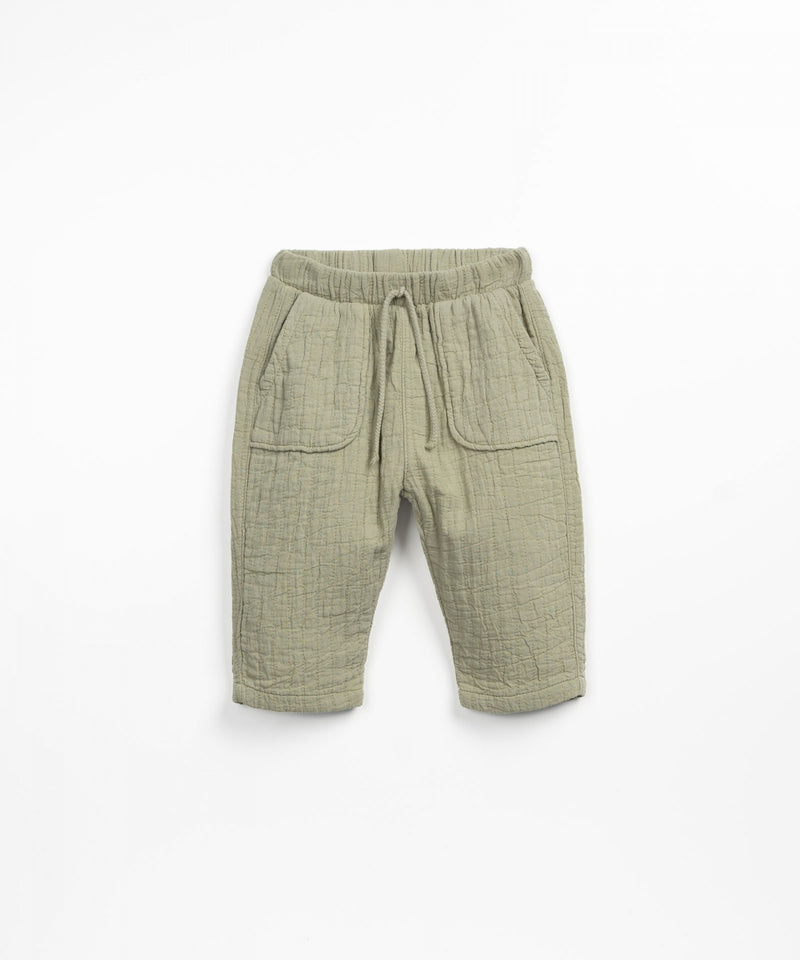 Baby Boy Bottoms | Woven Pants- Green | Play Up