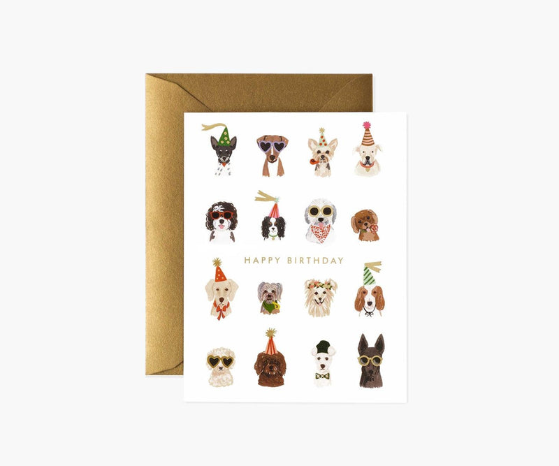 Greeting Card | Party Pups Birthday Card| Rifle Paper Co. - The Ridge Kids