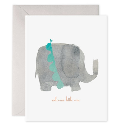 Greeting Card | Welcome Little Elephant | E. Frances Paper Inc. - The Ridge Kids