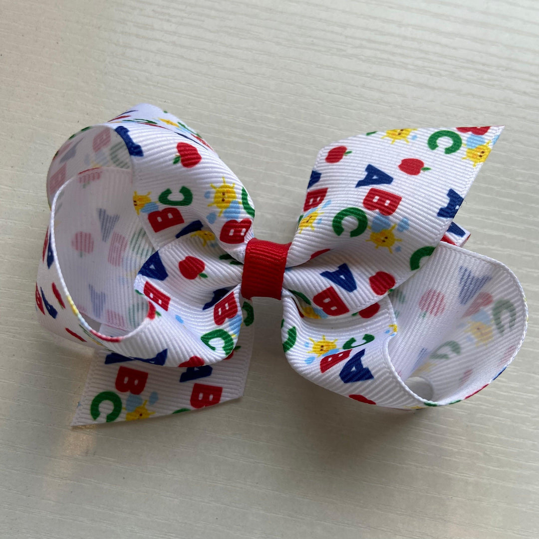 Grosgrain Bow | Medium- ABC's | Wee Ones - The Ridge Kids