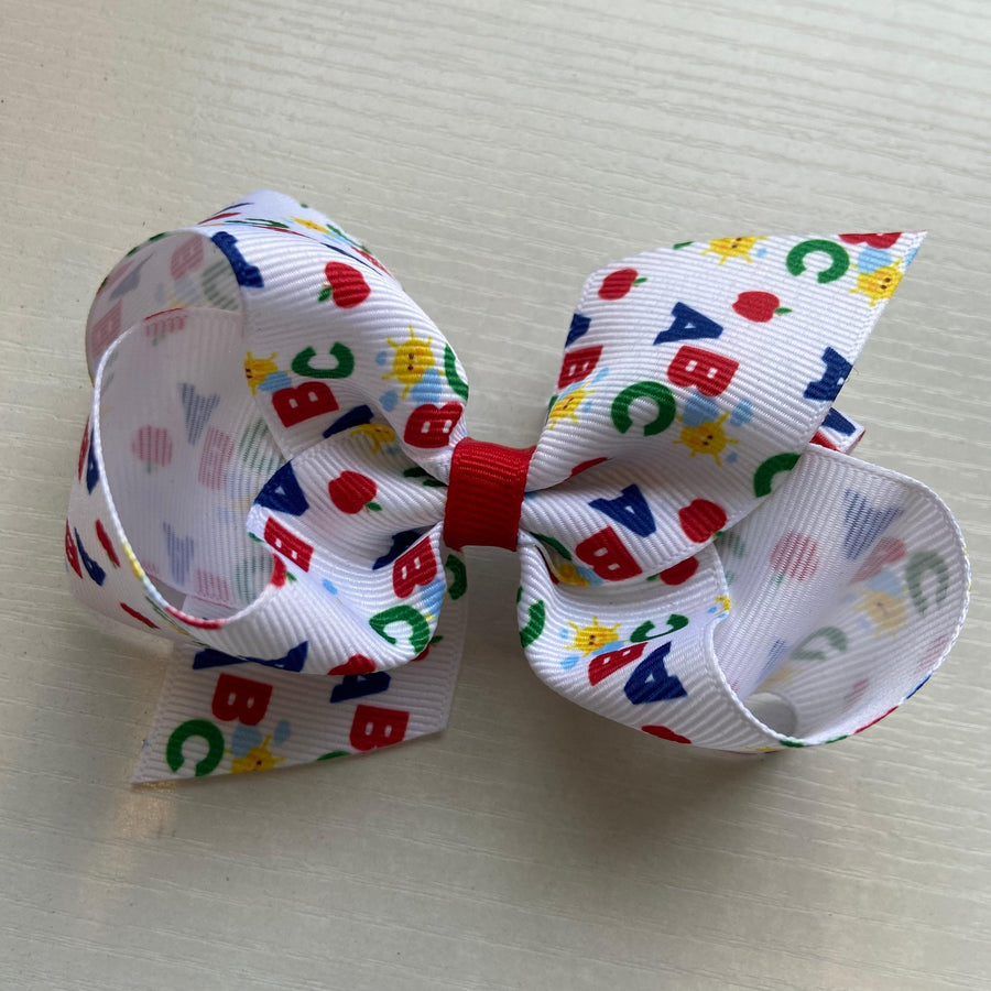 Grosgrain Bow | Medium- ABC's | Wee Ones - The Ridge Kids