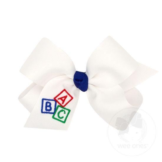 Grosgrain Bow | Medium Bow- ABC | Wee Ones - The Ridge Kids