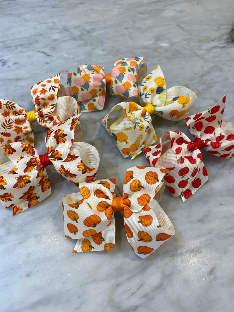 Grosgrain Bows | Harvest- Assorted | Wee Ones - The Ridge Kids