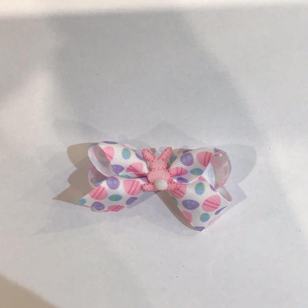Grosgrain Bows | Mini Pastel Prnt Bow w. Bunny | Wee Ones - The Ridge Kids