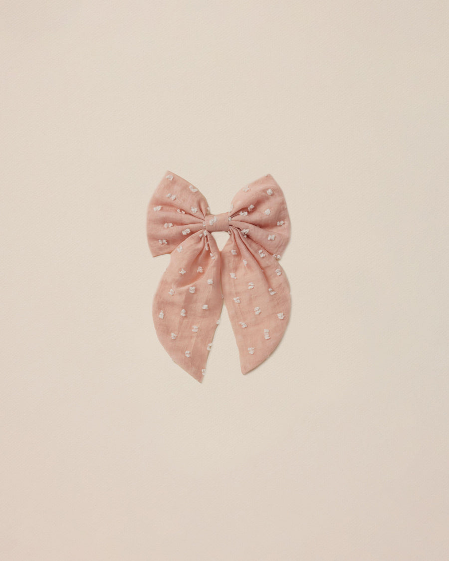 Hair Clip | Oversized Bow- Rose | Noralee - The Ridge Kids