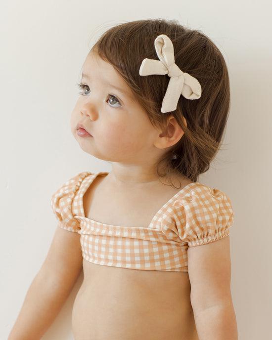 Hair Clips | Bow with Clip - Melon, Lagoon and Ivory | Quincy Mae - The Ridge Kids