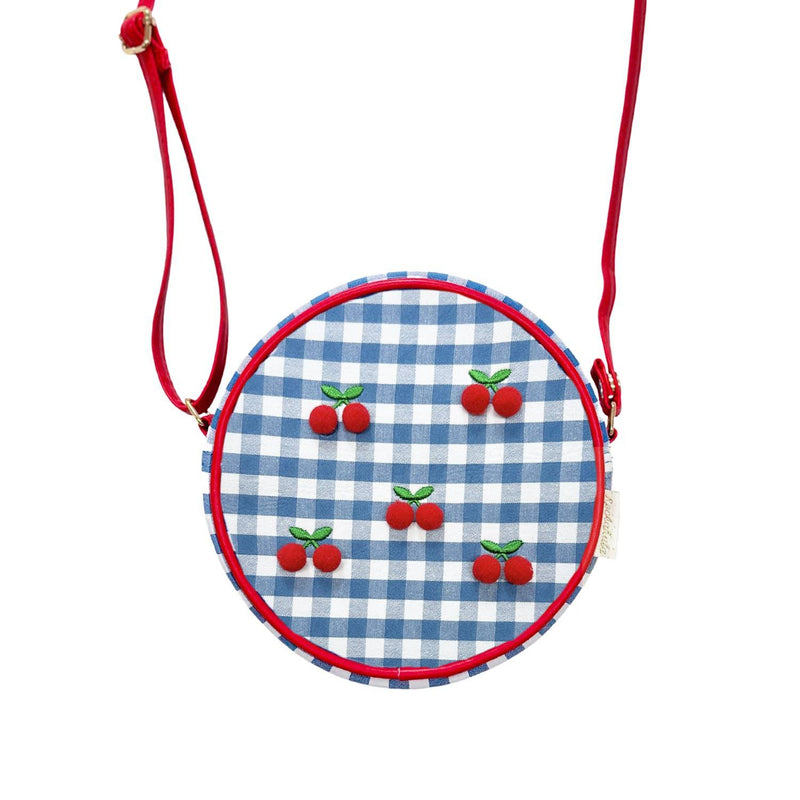 Handbags | Cherry Pom Pom Gingham Bag | Rockahula Kids - The Ridge Kids