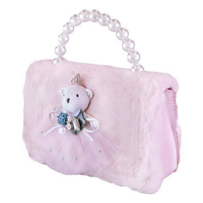 Handbags | Furry Princess Bear: Jumbo -PINK - The Ridge Kids