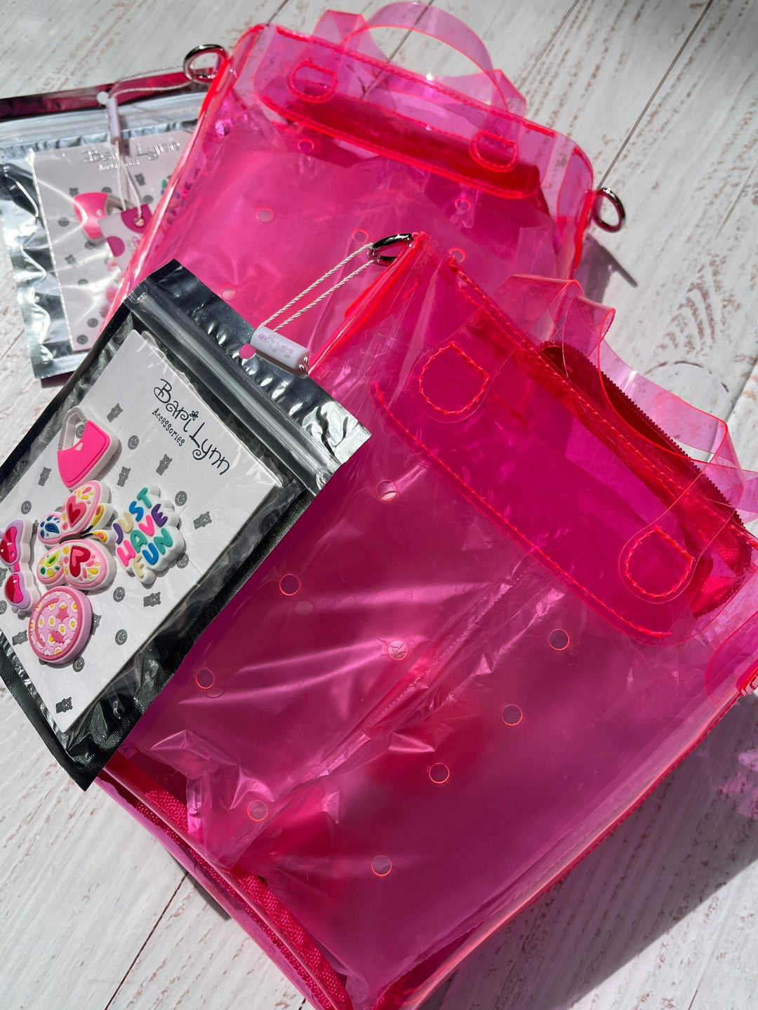 Handbags | Jelly Jibbitz Bag - Neon Pink | Bari Lynn - The Ridge Kids