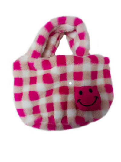 Handbags | Plush Smile Bag- Pink | Bari Lynn Accessories - The Ridge Kids