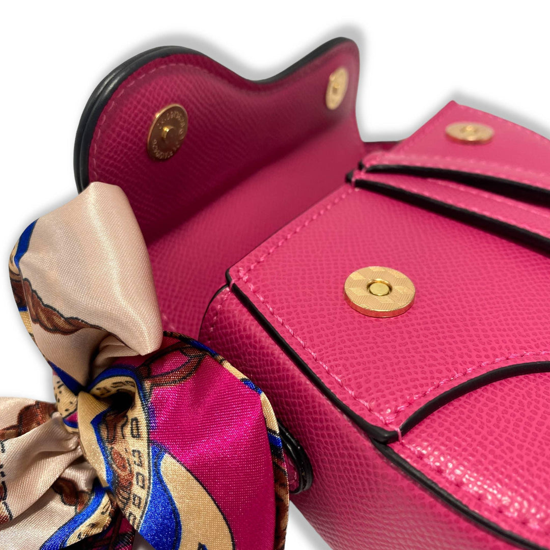 Handbags | Saddle Purse w/ Scarf -FUCHSIA | Doe a Dear - The Ridge Kids