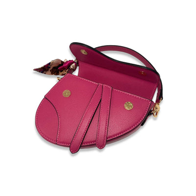 Handbags | Saddle Purse w/ Scarf- PINK | Doe a Dear - The Ridge Kids