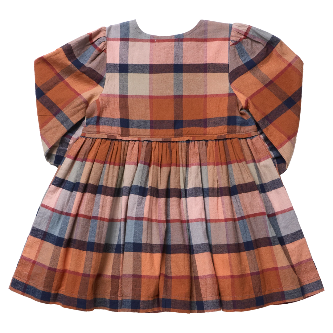 Girls Dresses | Mae Dress- Hayride Plaid | Pink Chicken