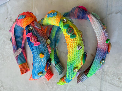 Headbands | Crinkle Neon Tie Dye - candy charms | Bari Lynn Accessories - The Ridge Kids