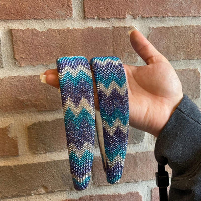 Headbands | Fully Crystal Chevron - Blue | Bari Lynn Accessories - The Ridge Kids