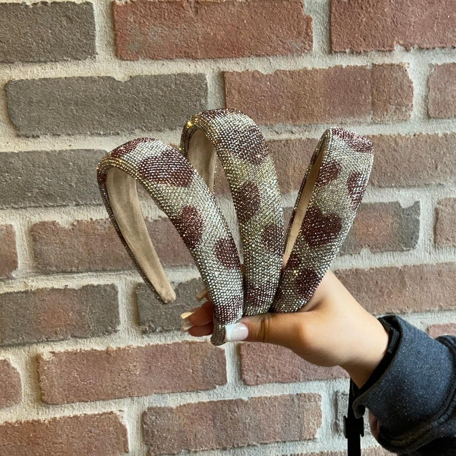 Headbands | Fully Crystal Heart - Brown | Bari Lynn Accessories - The Ridge Kids