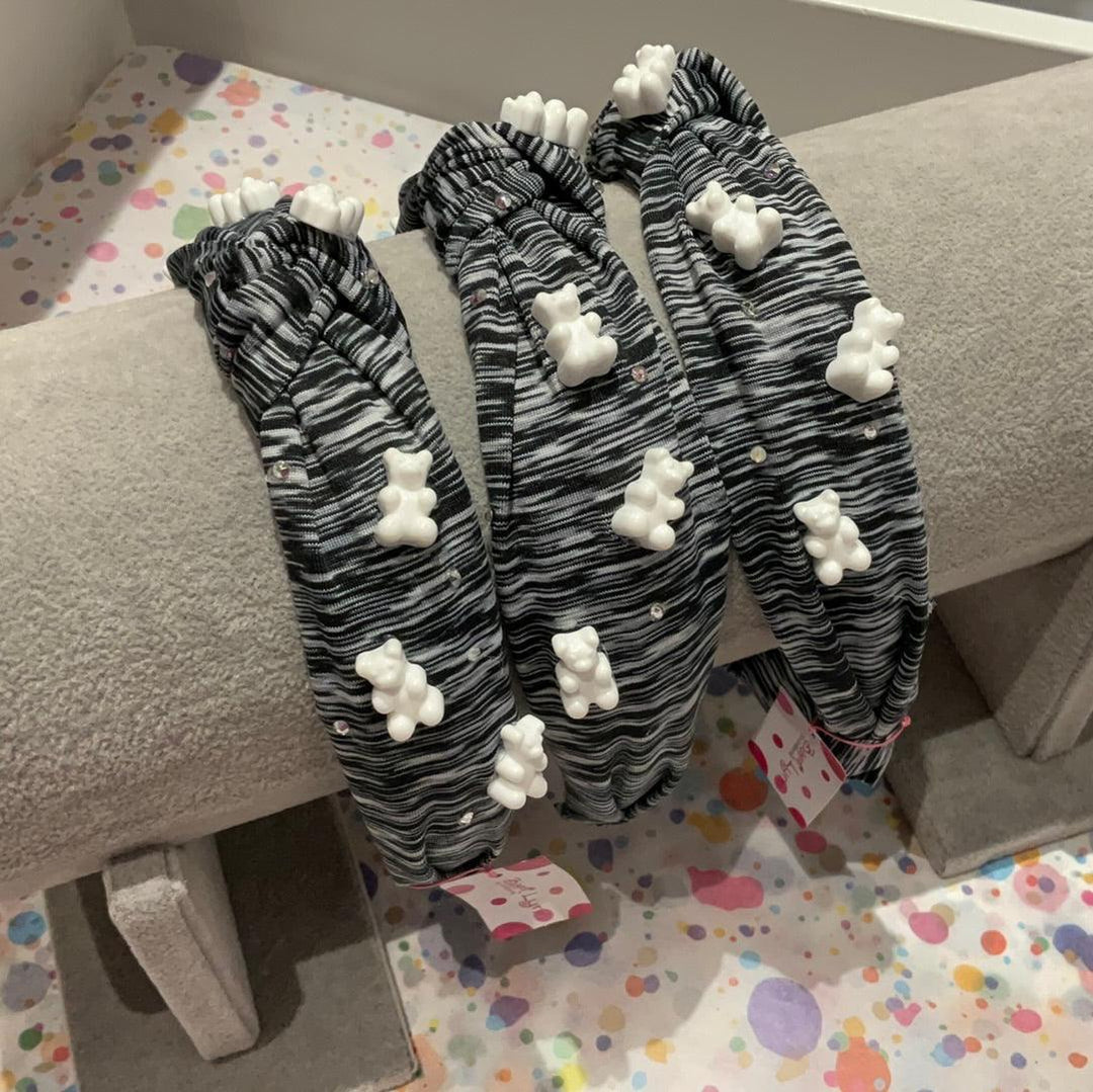 Headbands | Gummy Bear Knot: Heathered - Black | Bari Lynn Accessories - The Ridge Kids
