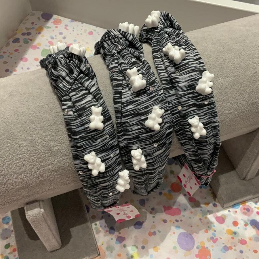 Headbands | Gummy Bear Knot: Heathered - Black | Bari Lynn Accessories - The Ridge Kids