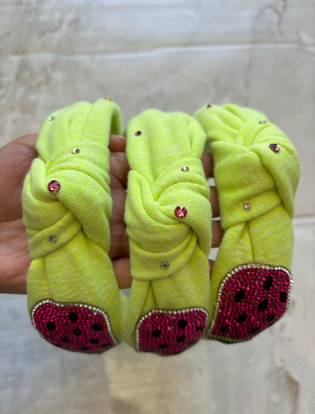 Headbands | Knot headband crystallized patch- watermelon | Bari Lynn Accessories - The Ridge Kids