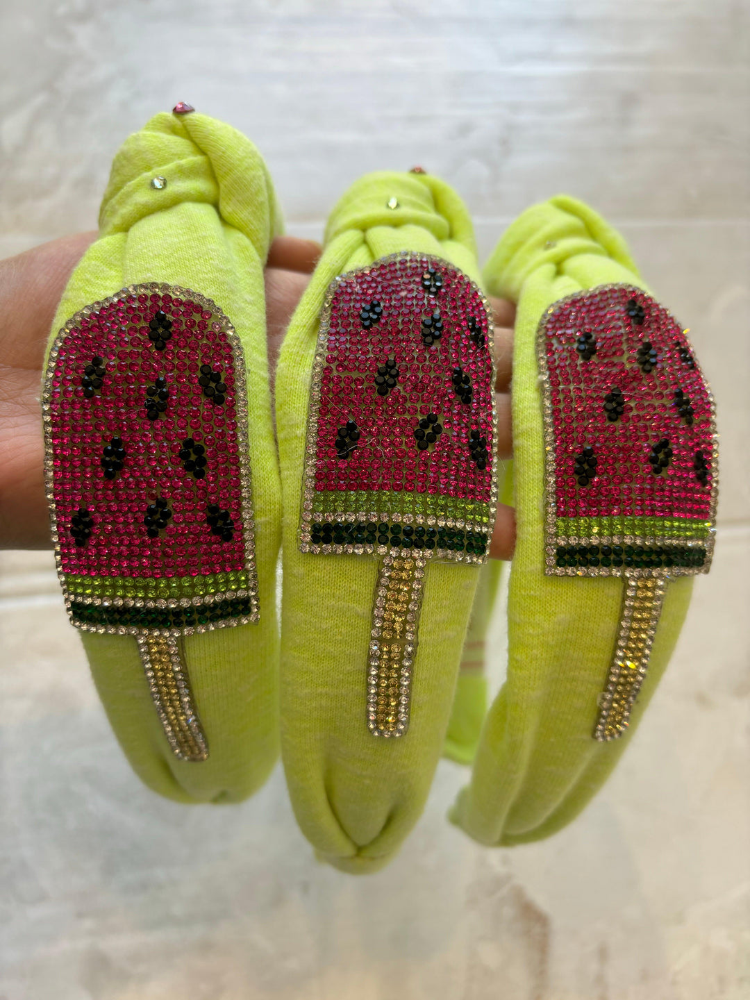 Headbands | Knot headband crystallized patch- watermelon | Bari Lynn Accessories - The Ridge Kids