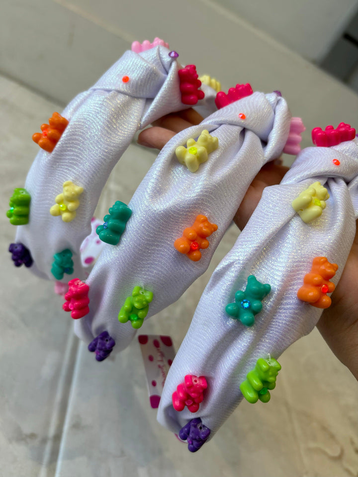 Headbands | Shimmer Gummy Bear - White | Bari Lynn Accessories - The Ridge Kids