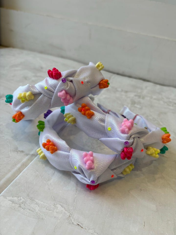 Headbands | Shimmer Gummy Bear - White | Bari Lynn Accessories - The Ridge Kids