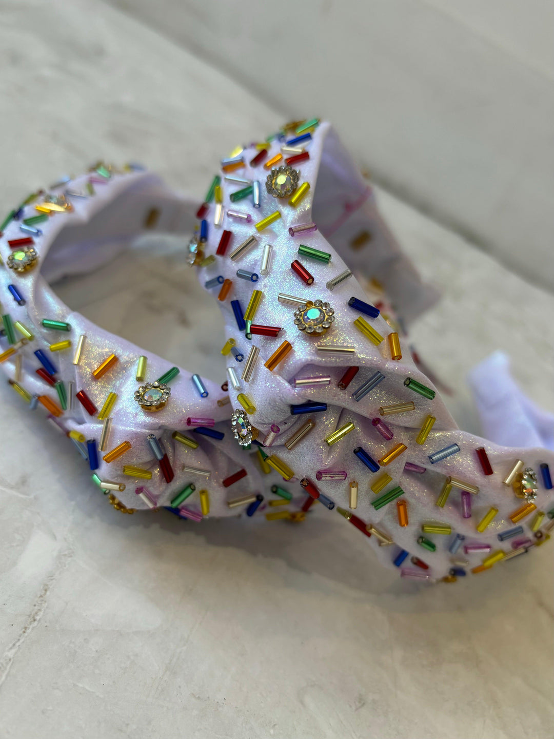 Headbands | Shimmer Jewel Sprinkle - White | Bari Lynn Accessories - The Ridge Kids