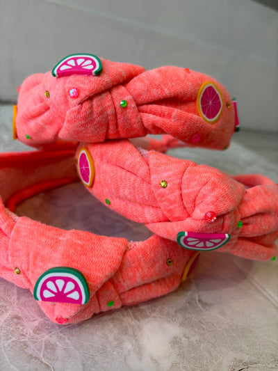 Headbands | Sweatshirt Fruity - Neon Coral | Bari Lynn Accessories - The Ridge Kids