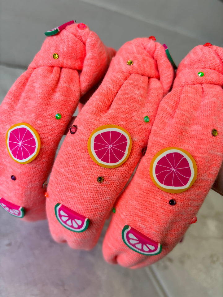 Headbands | Sweatshirt Fruity - Neon Coral | Bari Lynn Accessories - The Ridge Kids