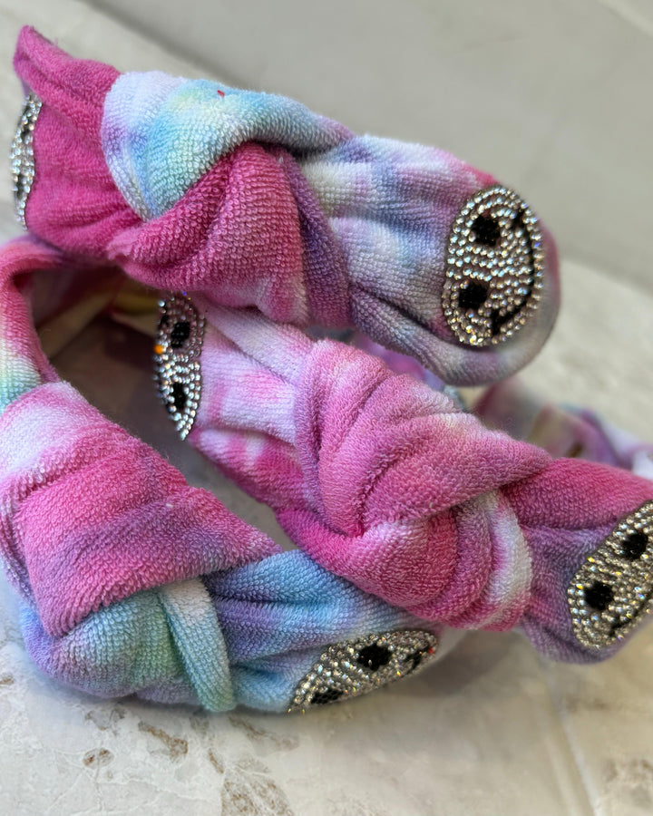 Headbands | Terry Knot - Crystallized Smiley | Bari Lynn Accessories - The Ridge Kids
