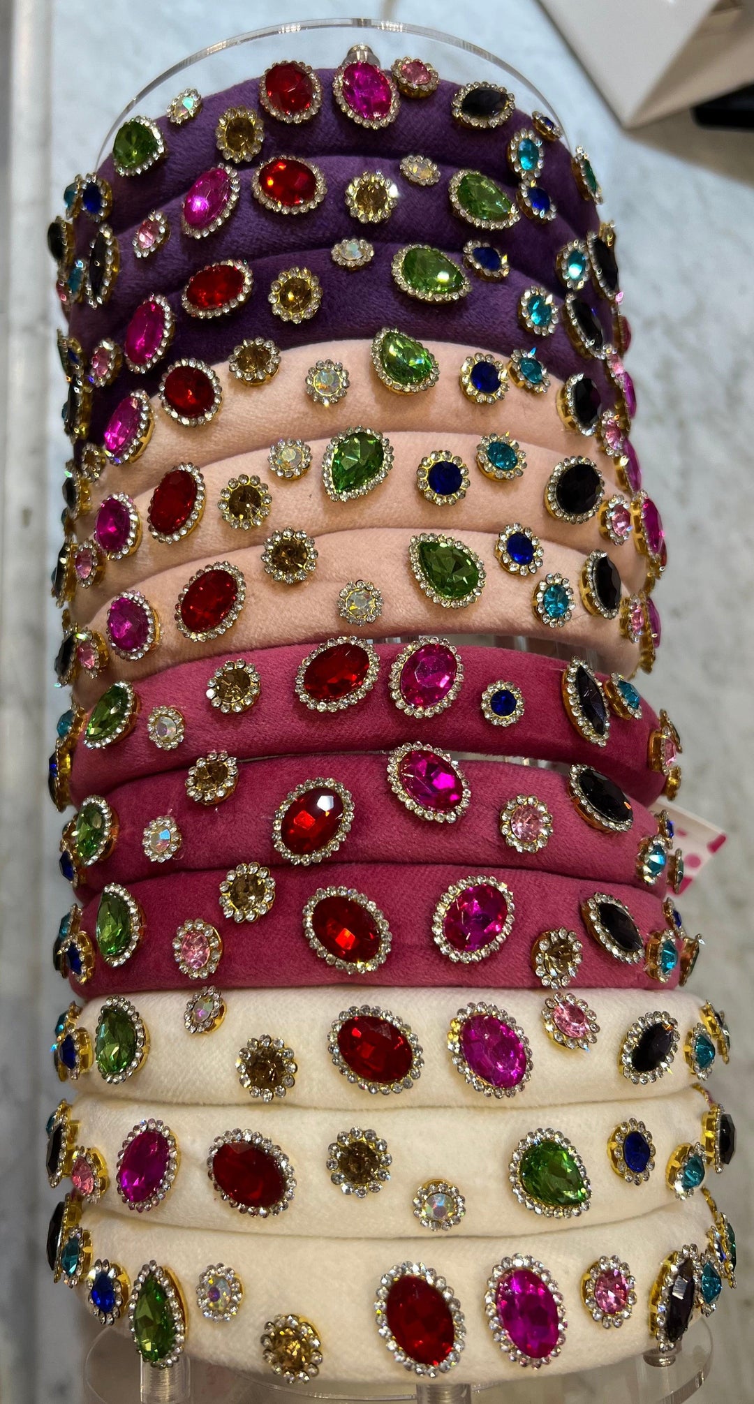 Headbands | Thin: Jewel Padded- Fuscia | Bari Lynn Accessories - The Ridge Kids