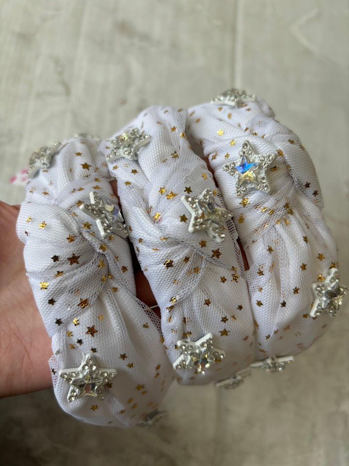 Headbands | Tulle Star- White | Bari Lynn Accessories - The Ridge Kids