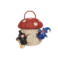 Heirloom Basket | Mushroom Basket- Red | Olli Ella - The Ridge Kids