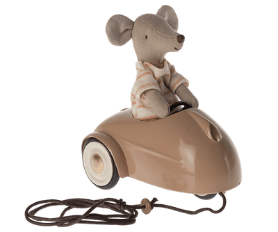 Heirloom Toys | Mouse Car- Dark Powder | Maileg - The Ridge Kids