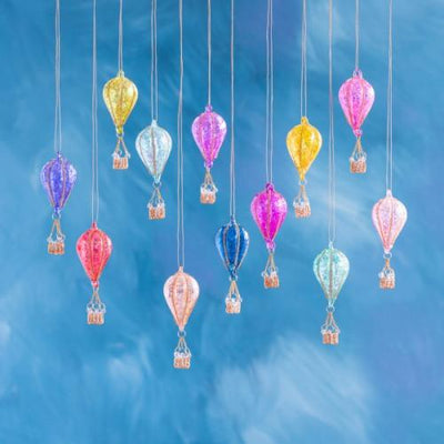 Holiday Ornaments | Hot Air Balloon: Small - Assorted | 180 Degrees - The Ridge Kids