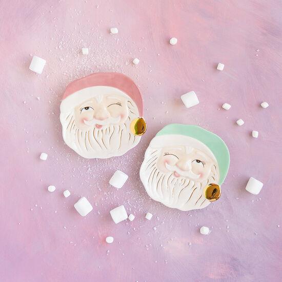 Holiday Plate | Papa Noel- Pink/Mint | One Hundred and 80 Degrees - The Ridge Kids