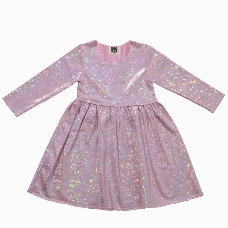 Girls Dresses | Holo Disco Dress - Pink | Petite Hailey