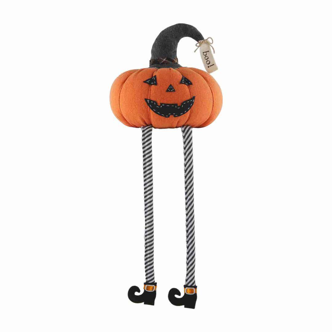 Home Decor | Jack-O-Lantern Dangle Leg Pumpkin Sitter | Mudpie - The Ridge Kids
