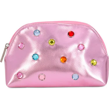 Iscream Pink Candy Gem Oval Cosmetic Bag