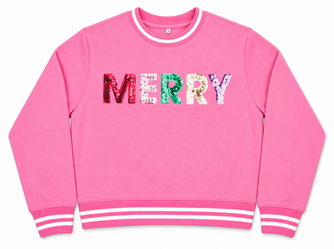 Tween Sweater | Merry Sequins Sweatshirt | Iscream