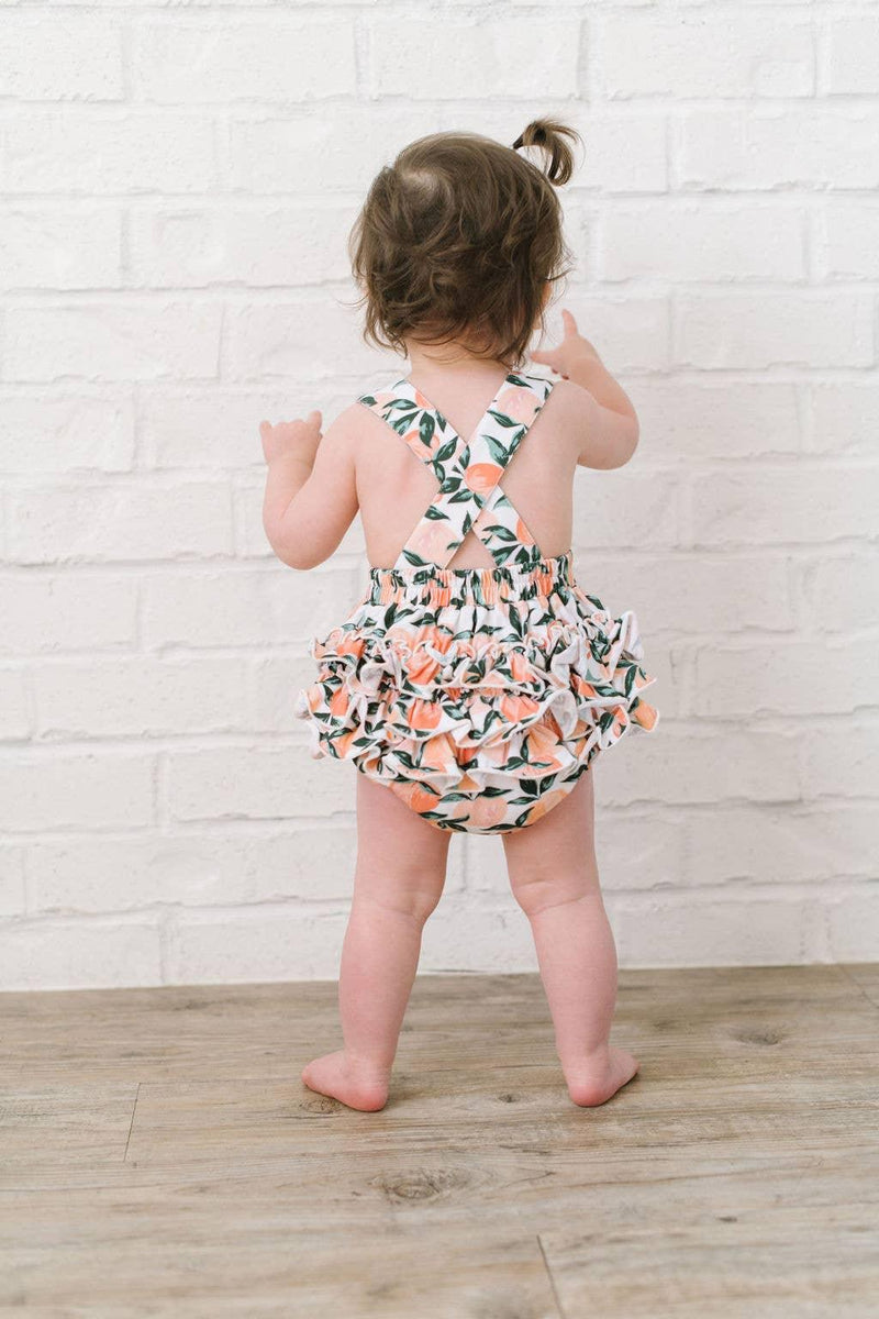 Isla Romper in Peachy Paradise | Baby Bubble: 0/3m - The Ridge Kids