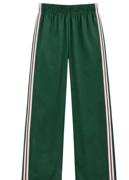 Tween Bottoms | Jordyn Pants - Pine/Pink | Katie J NYC