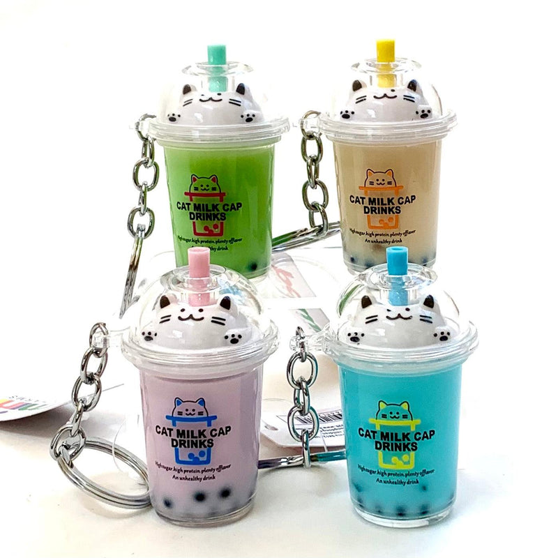 Key Chains | Boba Cat Milk Keyring | BC Mini - The Ridge Kids