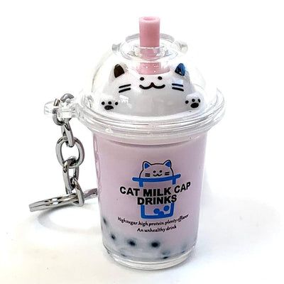 Key Chains | Boba Cat Milk Keyring | BC Mini - The Ridge Kids