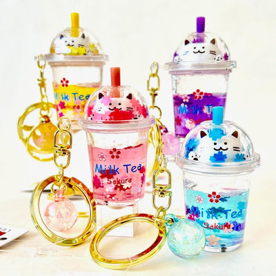 Key Chains | Kitty Milk Tea Floaty | BC MINI USA - The Ridge Kids