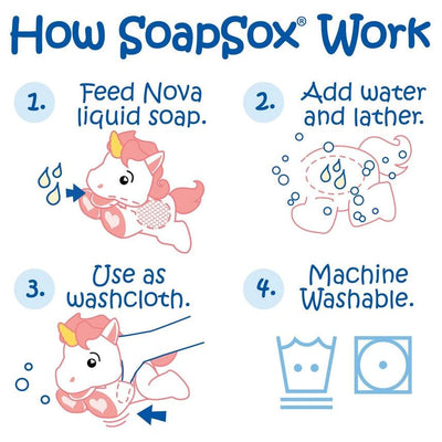 Kids Bath Toy | Nova the Unicorn | Soap Sox - The Ridge Kids