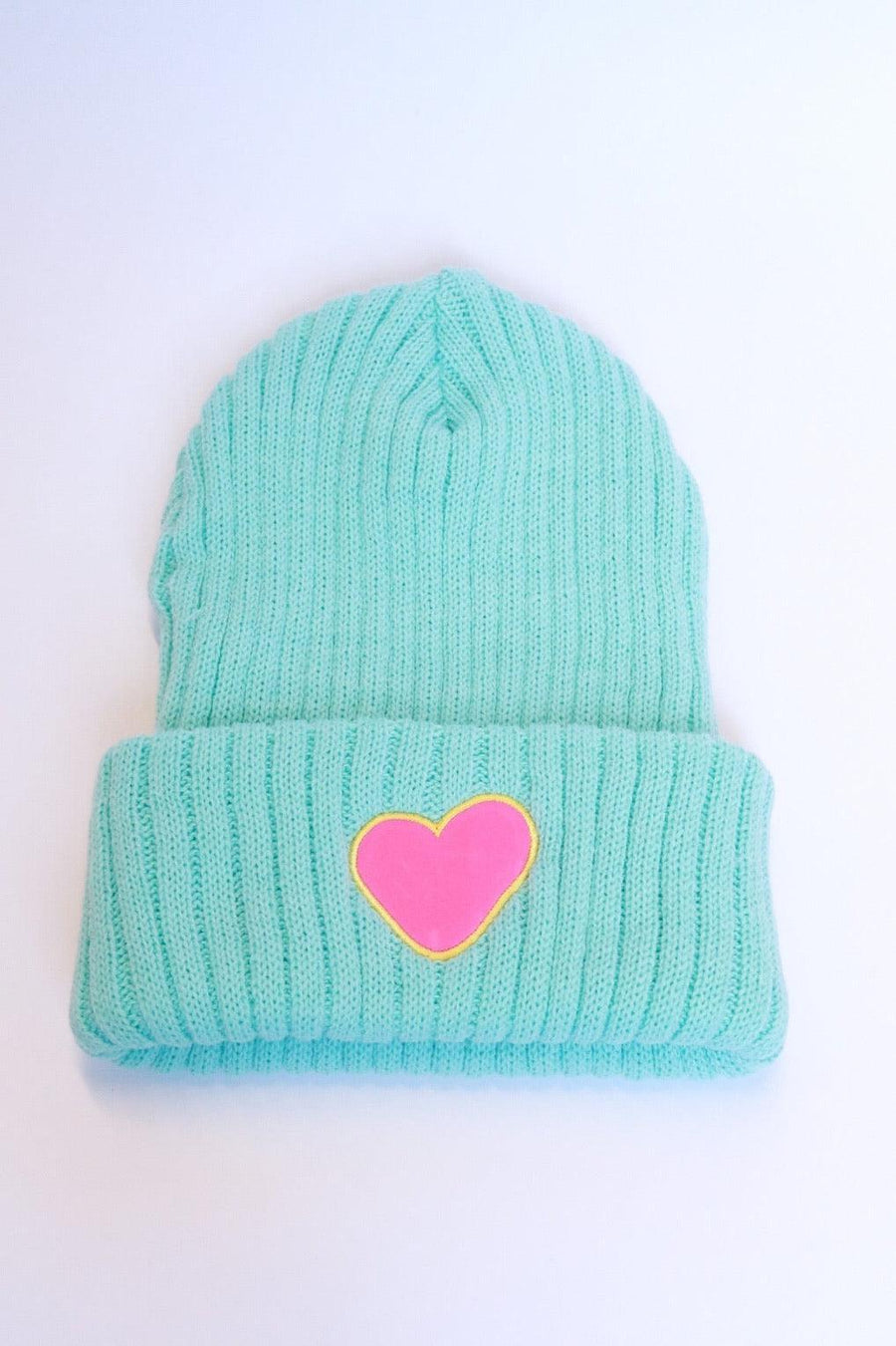 Kids Hat | Azure & Pink Heart Beanie | XOXO by Magpies - The Ridge Kids