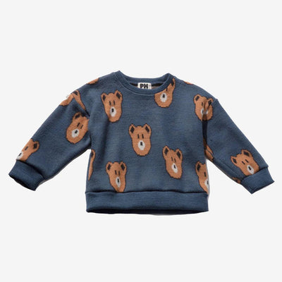 Kids Sweater | Knit Bear - Blue | Petite Hailey - The Ridge Kids